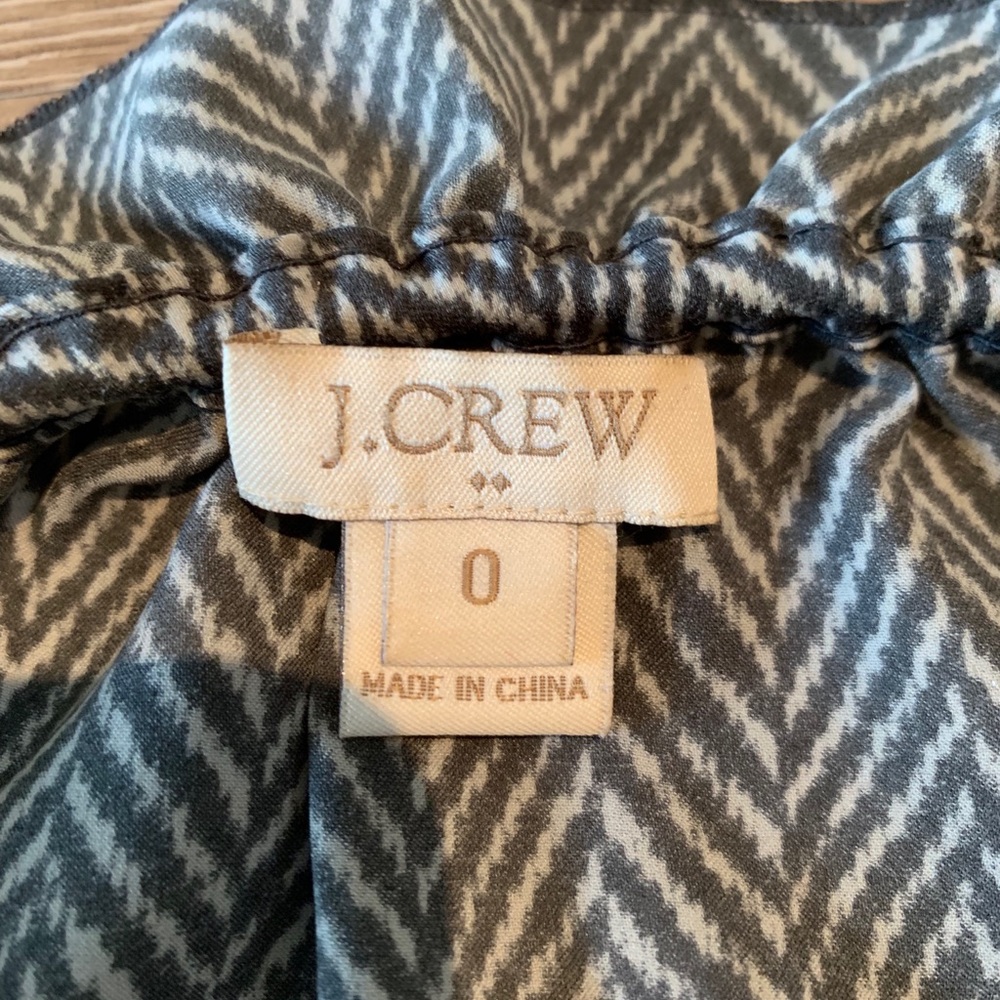 J. Crew Black and White Chevron Blouse - Picture 2 of 4
